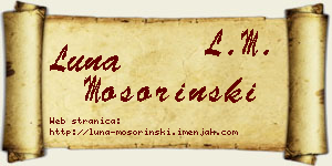 Luna Mošorinski vizit kartica